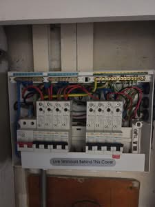 EICR Certificate Morden Consumer unit inspected during an EICR certificate in Morden by BuildSpark electrician