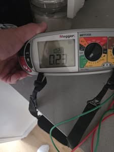 Ze Electrical Testing Morden Electrician performing Ze earth fault loop impedance testing in Morden using a Megger tester